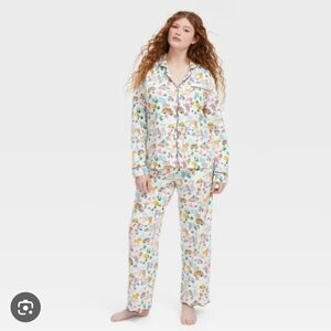 🎯🐇NWT! Roller Rabbit Target Road Trip L Pajama Pants & Button Down 2 Pc Set
